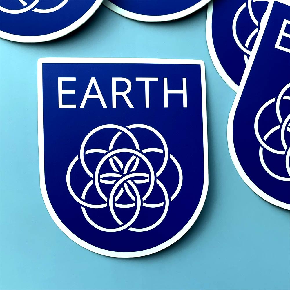 Earth Flag Sticker | Flag of Planet Earth Decal | Flags For Good