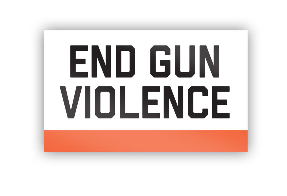 End gun violence sticker