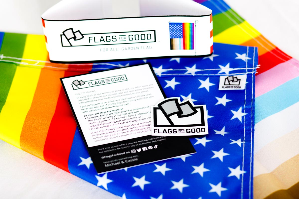 "for all" u.s. garden flag unfolded