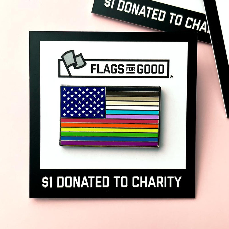 Hard Enamel Flag Pins | $1 Donated