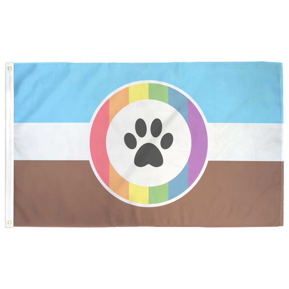 3 x 5 feet single-sided Furry pride Flag with Grommets