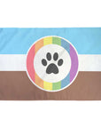 3 x 5 feet single-sided Furry pride Flag with Grommets