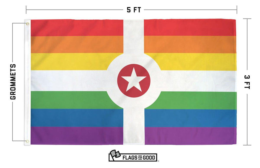 Rainbow Indianapolis Flag - Flags For Good