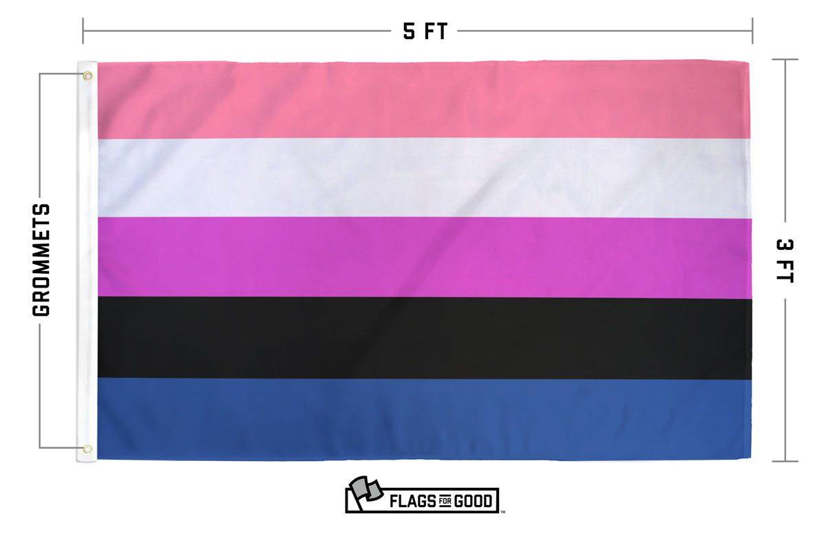 Genderfluid Pride Flag 3 x 5ft, Free Shipping
