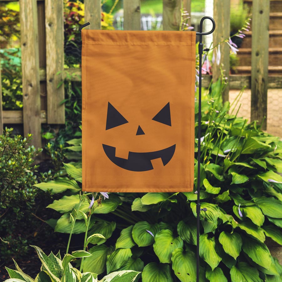 Halloween pumpkin garden flag