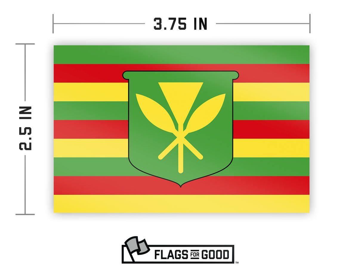 Hawaii "Kanaka Maoli" Flag Sticker - Flags For Good