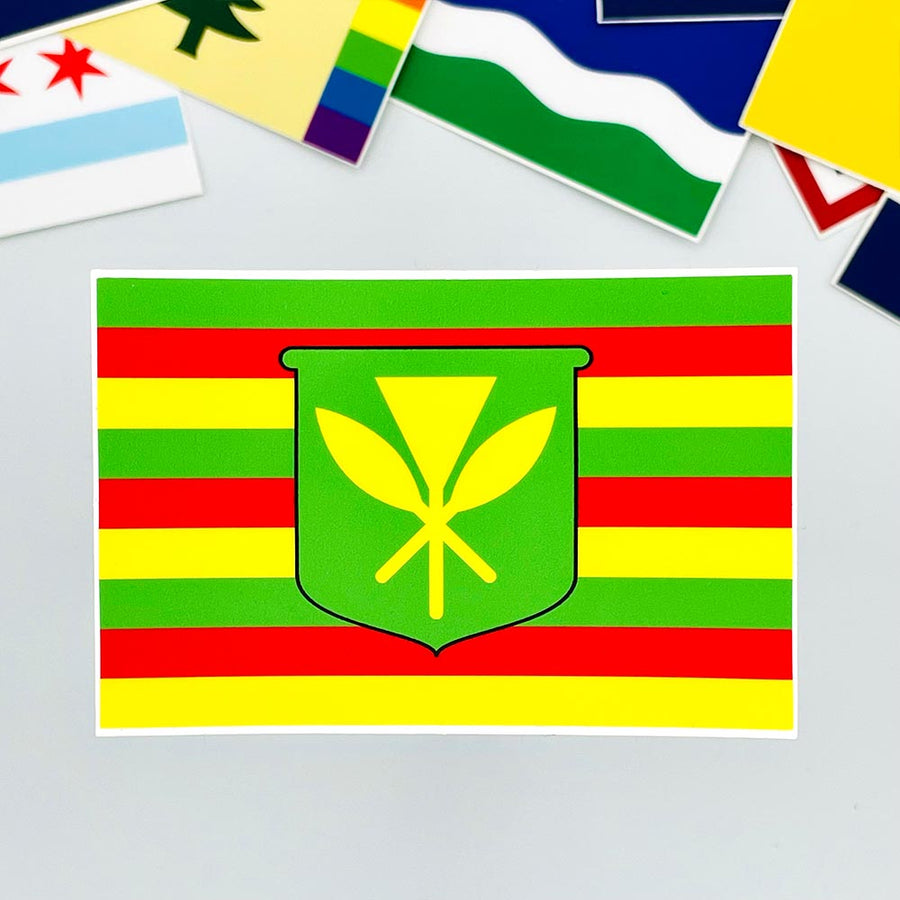 Hawaii "Kanaka Maoli" Flag Sticker