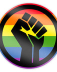 Black Lives Matter Pride Fist Sticker - Holographic - Flags For Good