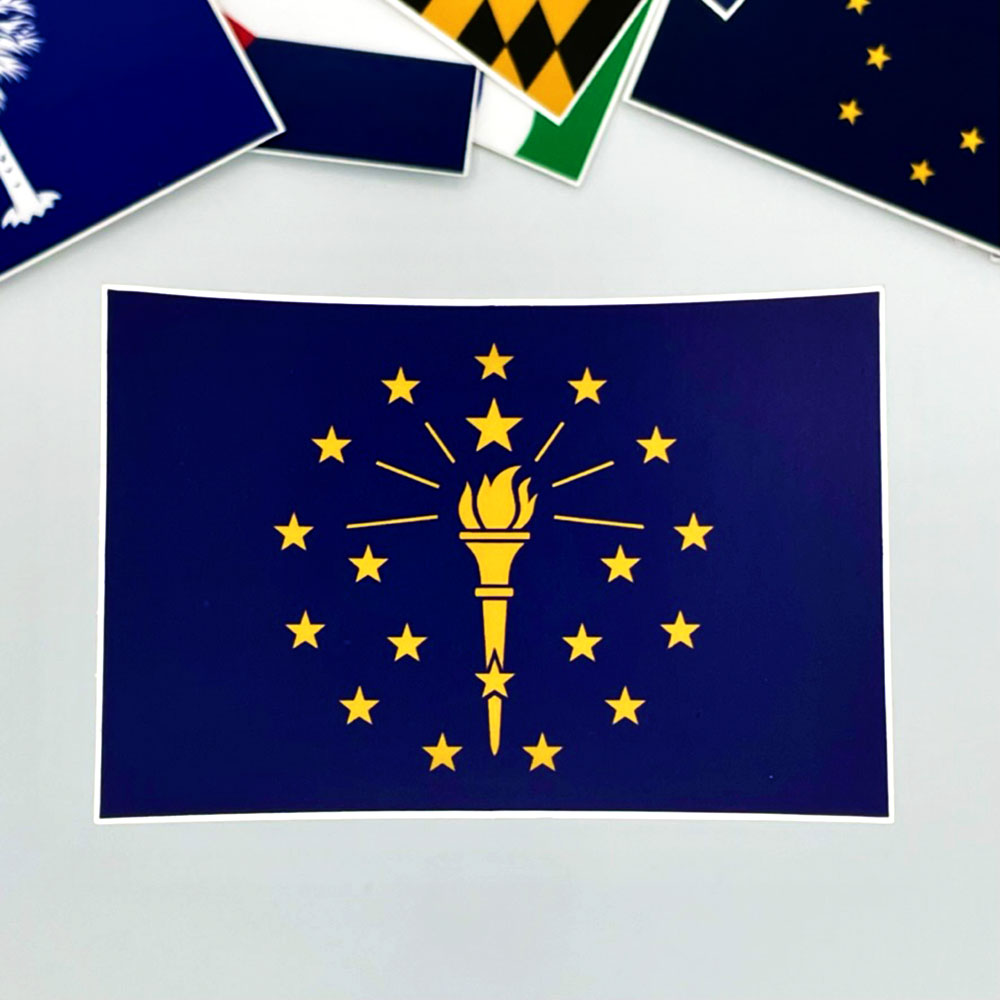Indiana Flag Sticker