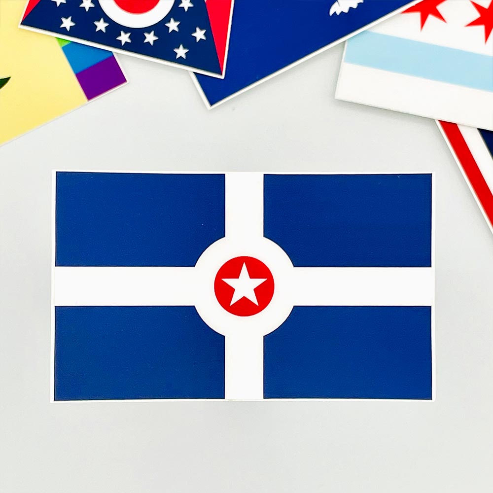 Indianapolis Flag Sticker