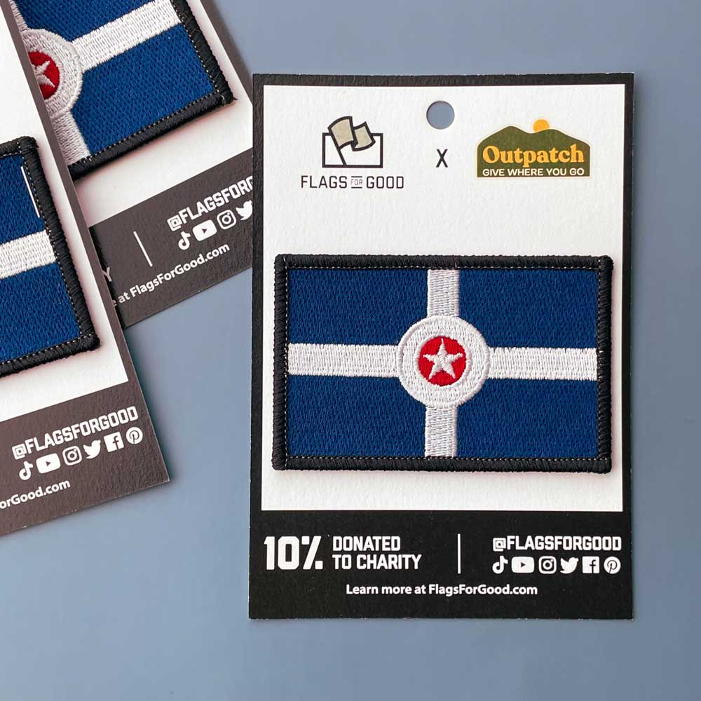 Indianapolis City Flag Stick On Patch by Flags For Good and Outpatch
