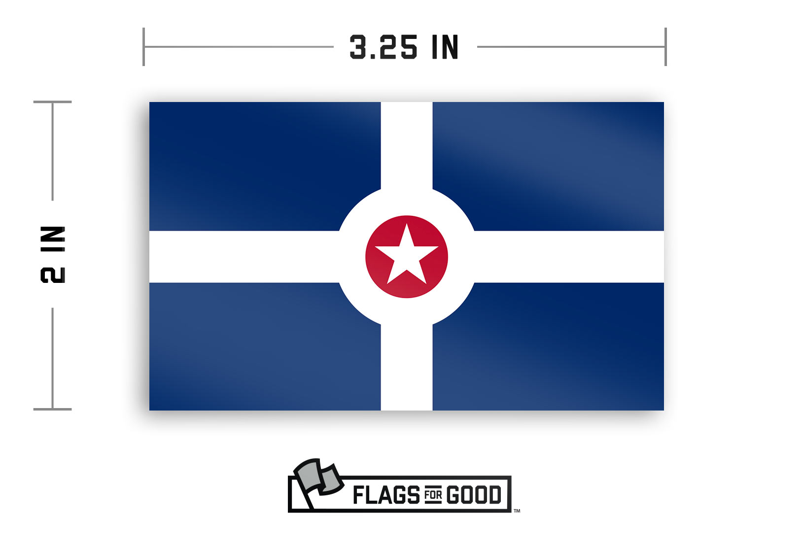 Indianapolis Flag Sticker