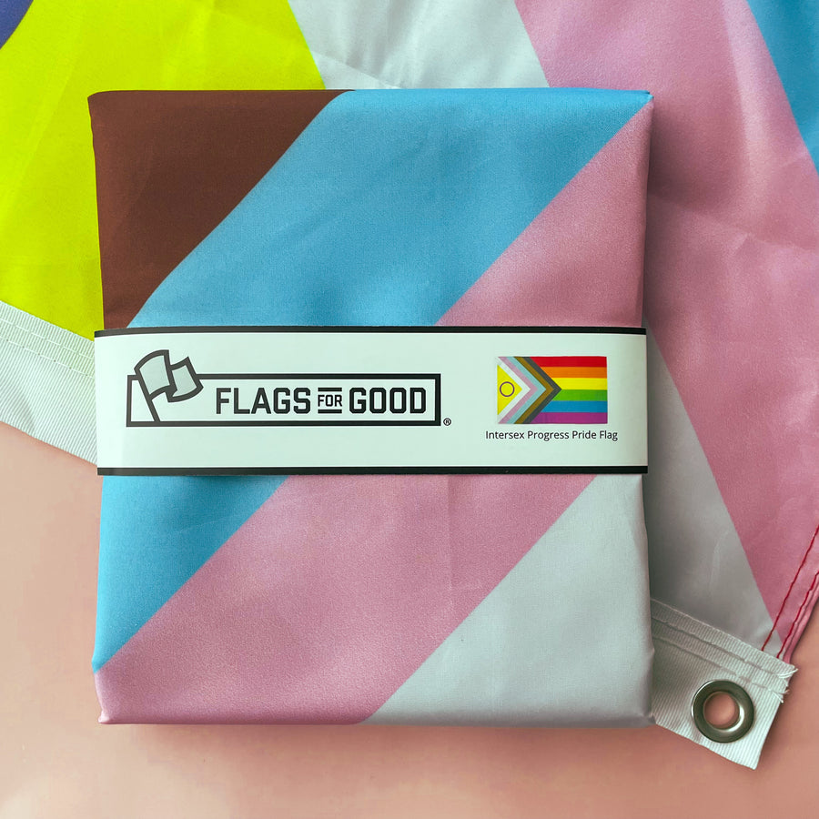 Intersex progress pride flag 3x5 feet double sided