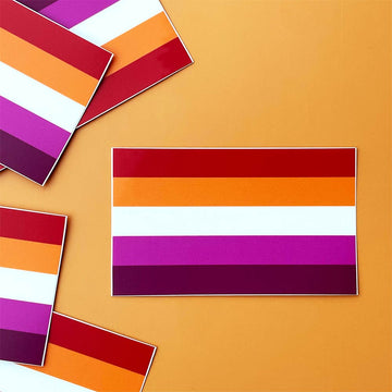 lesbian pride flag vinyl sticker