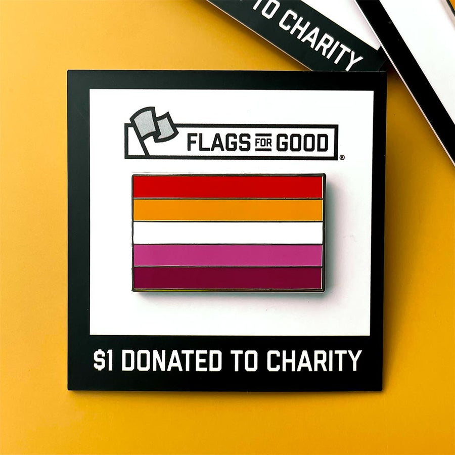 Lesbian Pride Flag Enamel Pin 1 Donated To Lgbtq Organizations