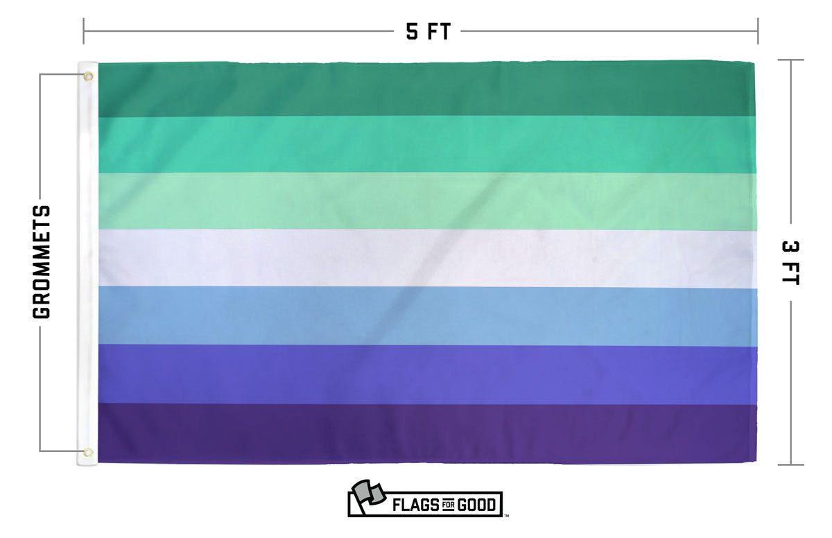 man loving man (MLM) gay pride flag specifications