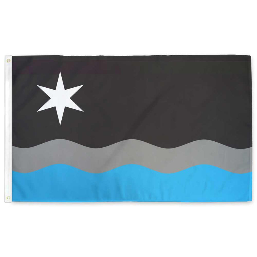 Minnesota North Star Black & Blue Flag