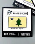Maine 1901 flag hard enamel pin