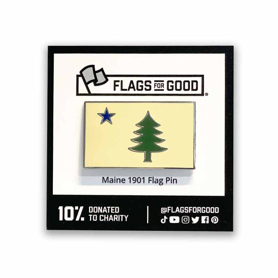 Maine 1901 Flag Enamel Pin