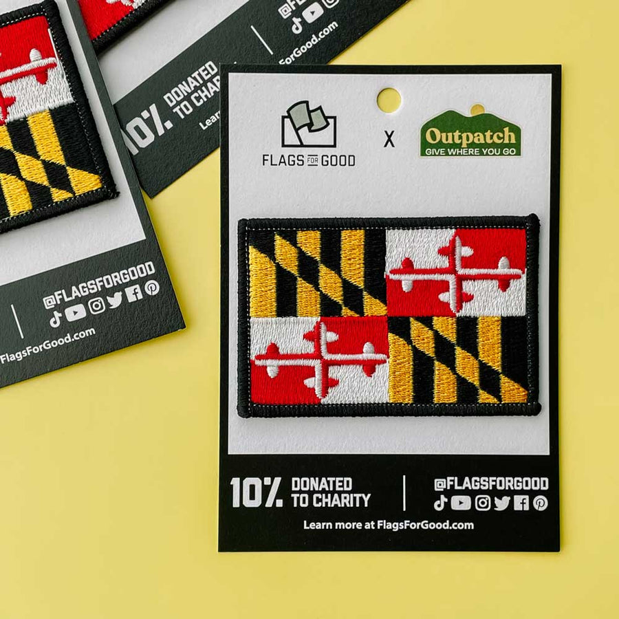 Maryland State Flag Stick On Patch by Flags For Good and Outpatch