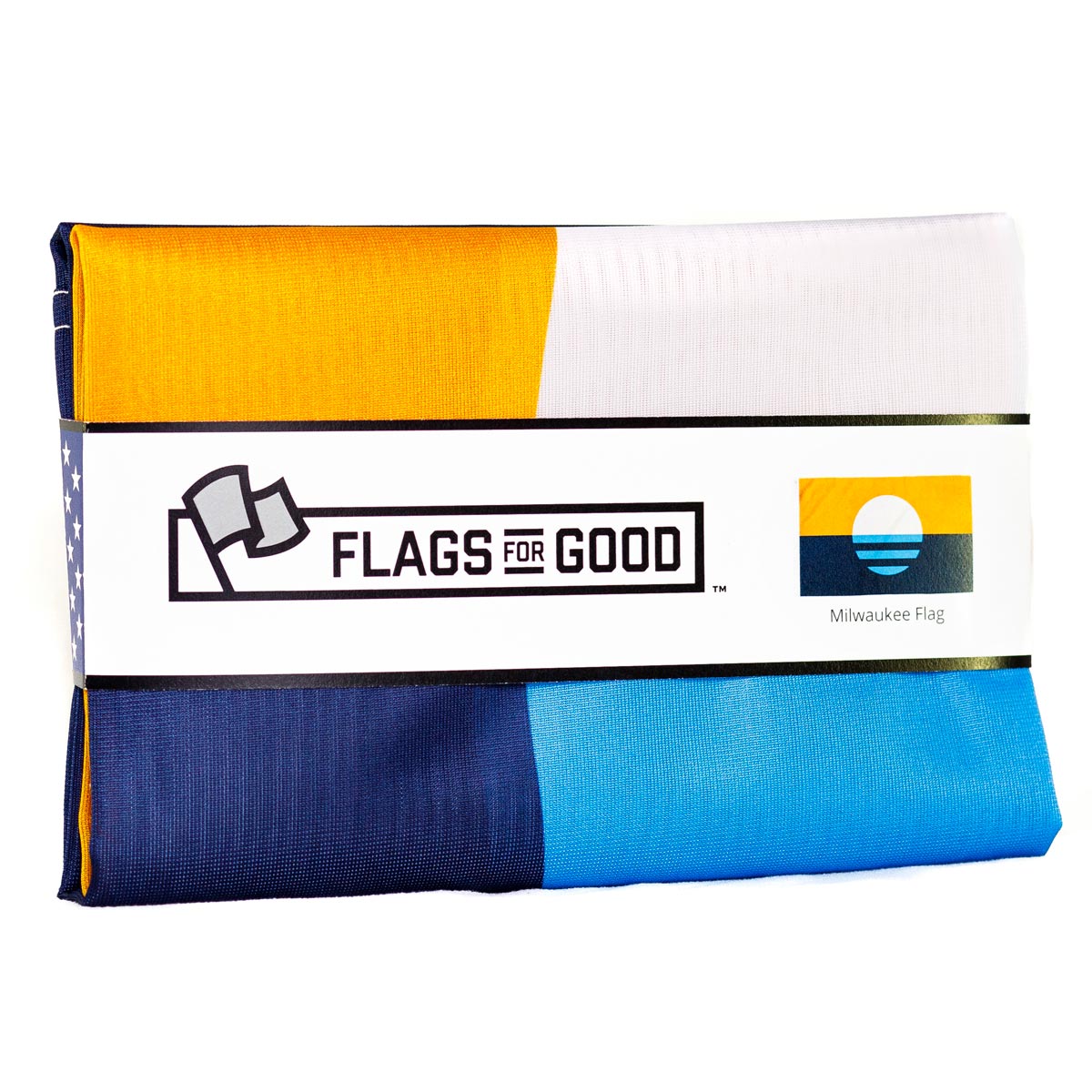the people's flag of milwaukee packaged and folded