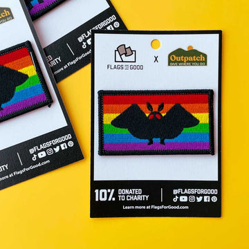 Mothman Pride Flag Stick On Patch by Flags For Good and Outpatch