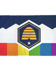 Utah LGBTQ+ Pride Flag | Rainbow Beehive Flag