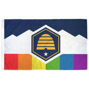 Utah LGBTQ+ Pride Flag | Rainbow Beehive Flag