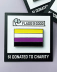 nonbinary pride flag hard enamel pin