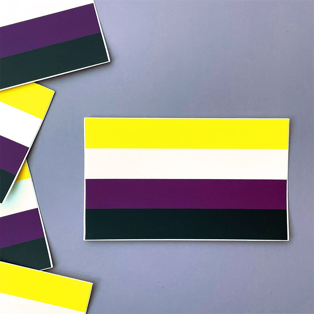 Nonbinary Pride Flag Vinyl Sticker