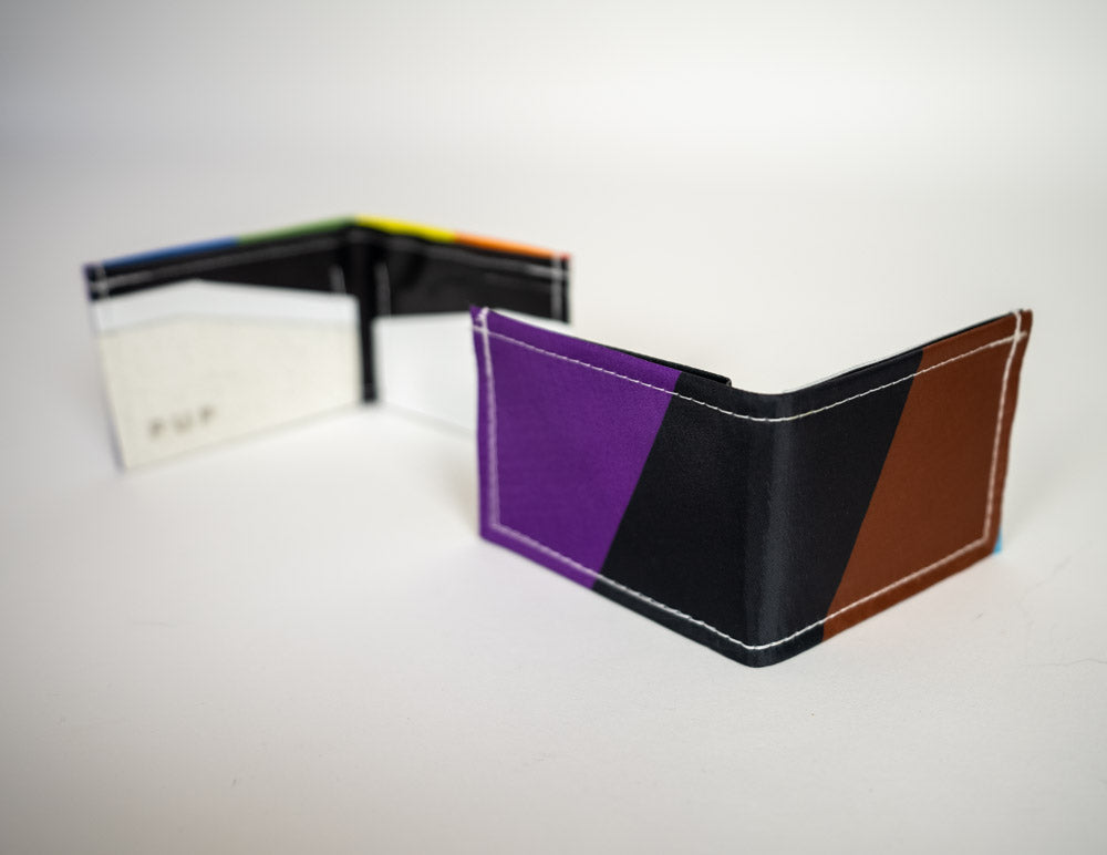 Upcycled Progress Pride Flag Wallet - Flags For Good X PUP