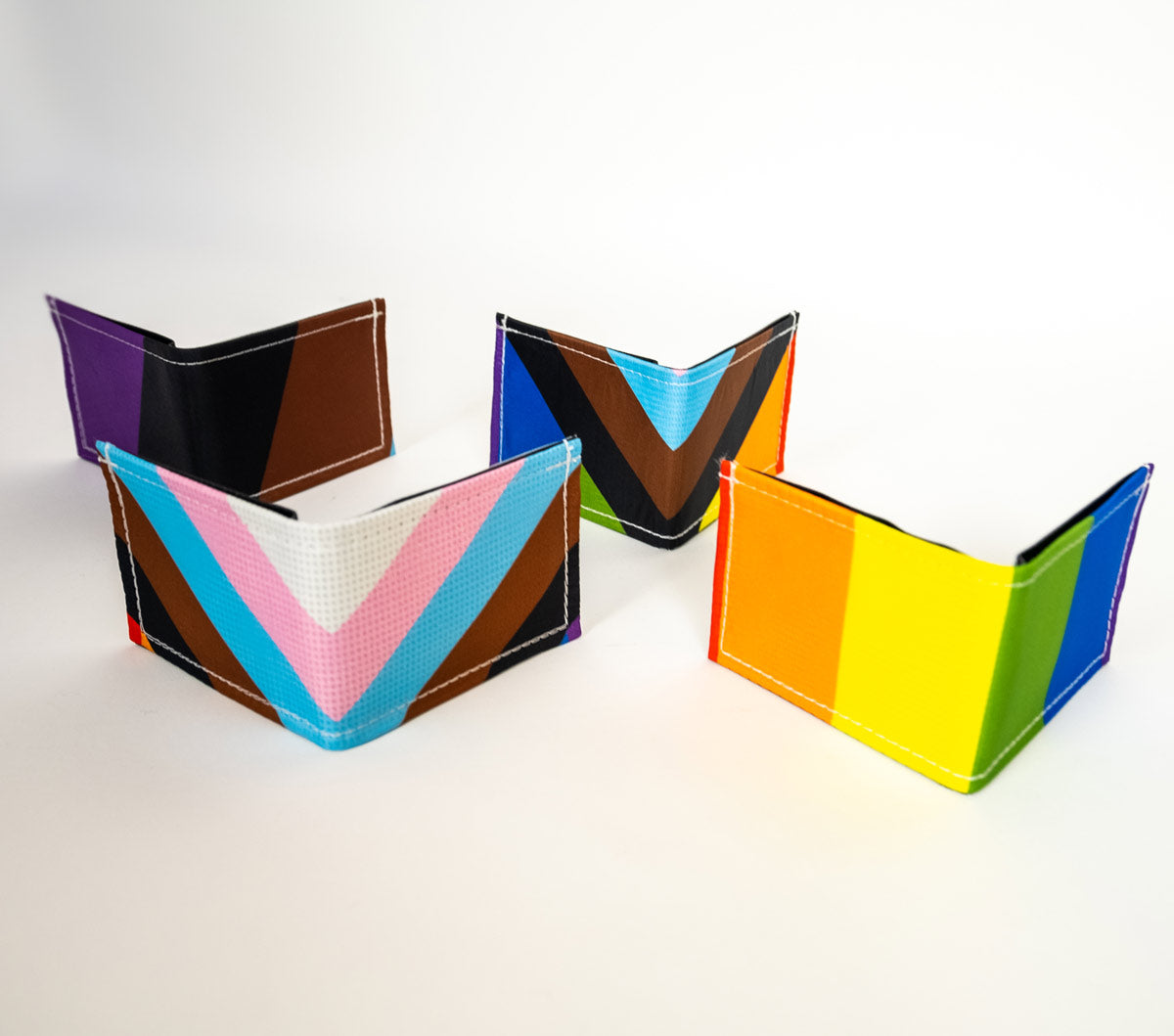 Upcycled Progress Pride Flag Wallet - Flags For Good X PUP