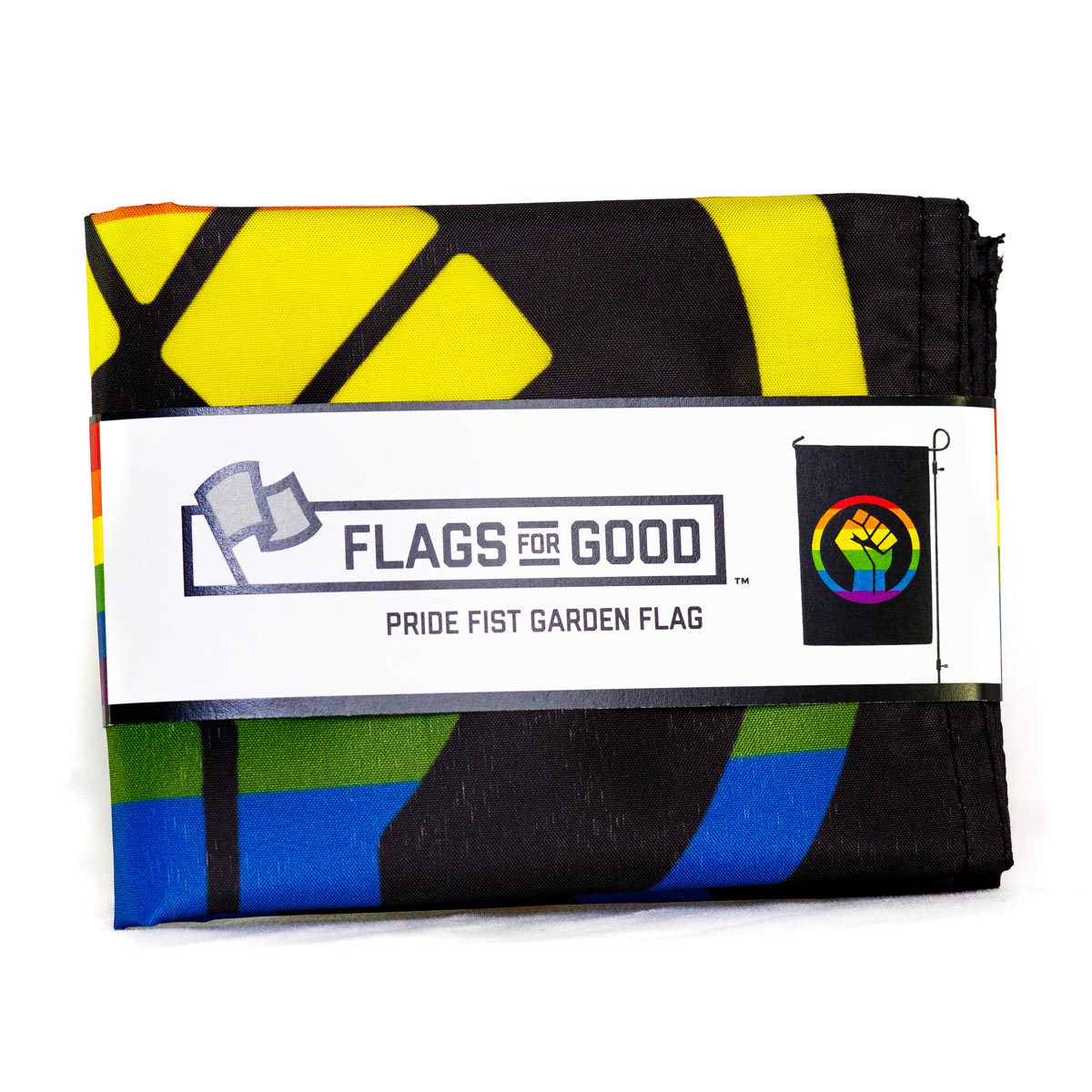 Rainbow Fist Garden Flag