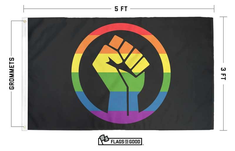 Black Lives Matter Pride Fist - Flags For Good