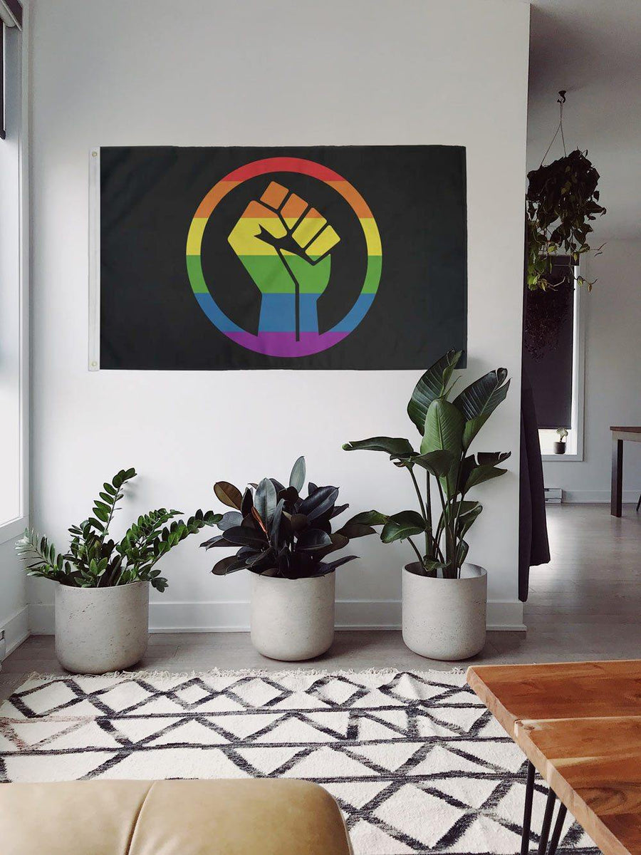 Rainbow Black Lives Matter (BLM) Pride Fist Flag – Flags For Good