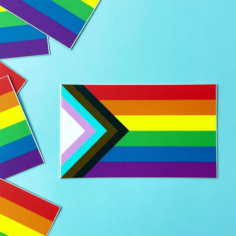 Progress Pride Sticker – Flags For Good