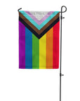 Progress Pride vertical Garden Flag by Flags For Good