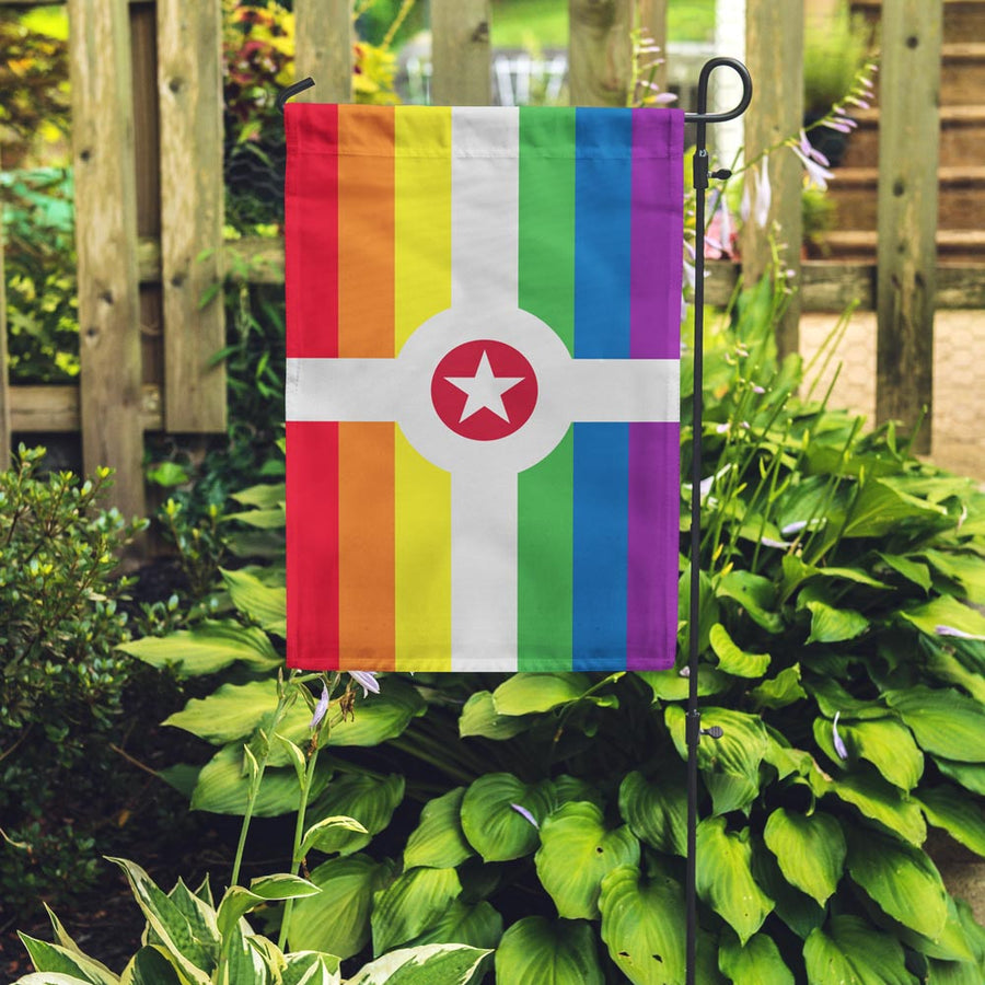 Indianapolis Pride Rainbow Garden Flag