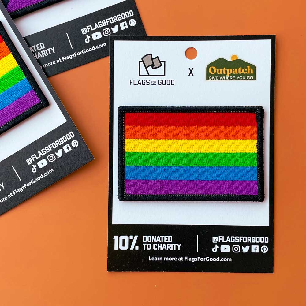 Rainbow LGBTQ Pride Flag Stick On Patch by Flags For Good and Outpatch