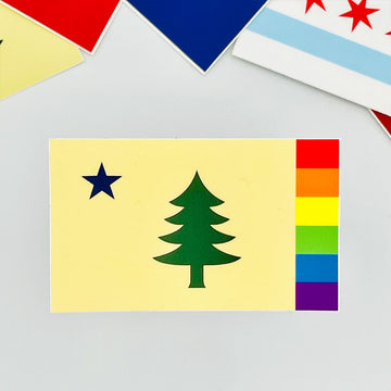 Maine 1901 Rainbow Flag Sticker