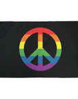 rainbow peace sign flag