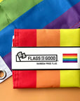 LGBTQ Rainbow Pride Boat Flag 18in by 12in Made by Flags for Good