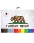 Rainbow California Pride Flag