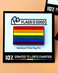 rainbow pride flag hard enamel pin