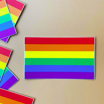 Rainbow pride flag vinyl sticker