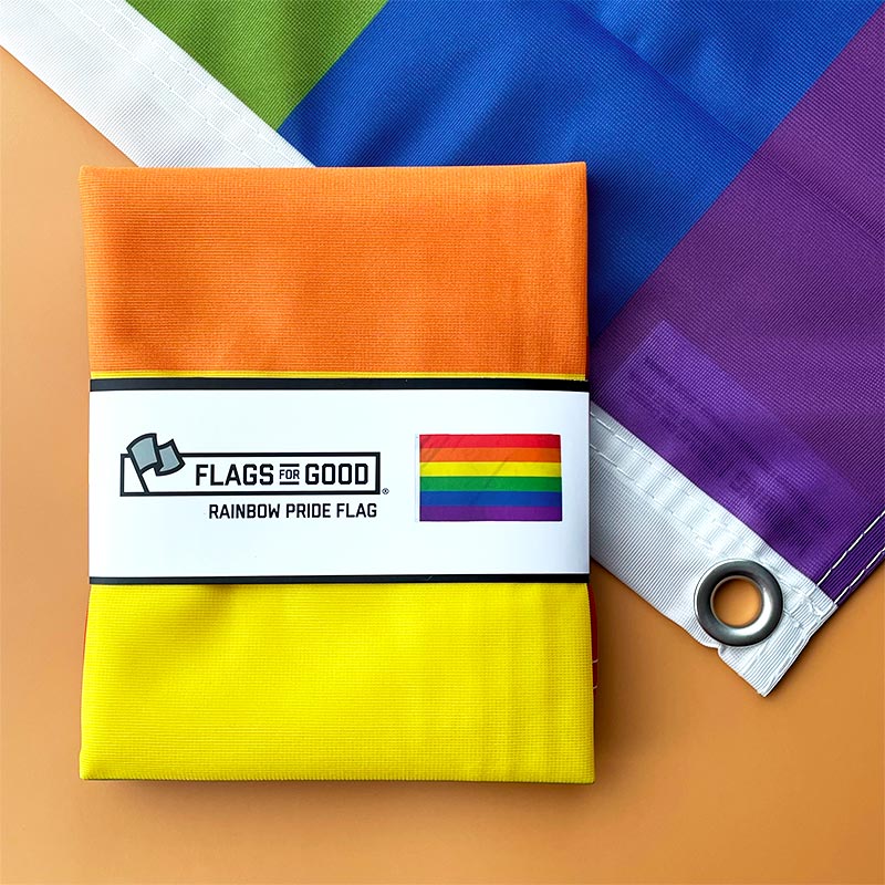 LGBTQ Rainbow Pride 2ft by 3ft Flag Made by Flags for Good