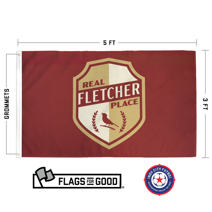 Real Fletcher Place Flag
