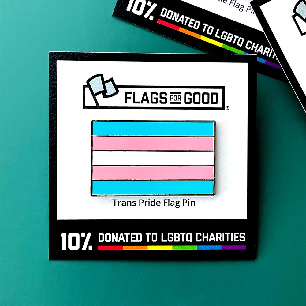 transgender trans pride flag hard enamel pin