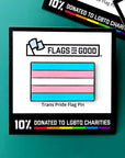 transgender trans pride flag hard enamel pin