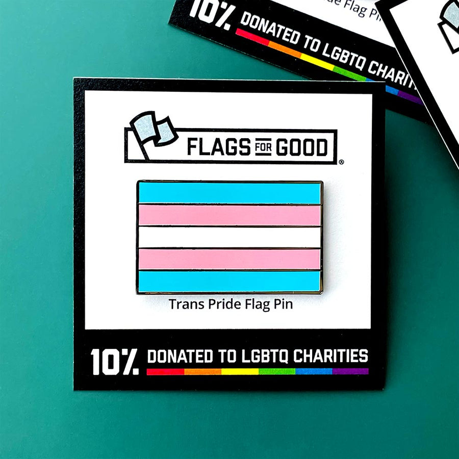 transgender trans pride flag hard enamel pin